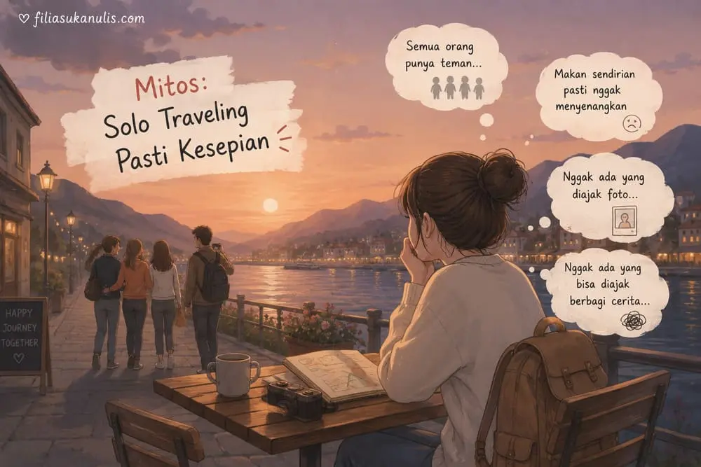 apa iya solo traveling pasti kesepian?