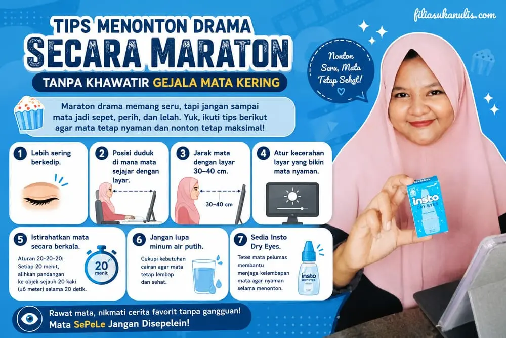 tips bebas mata kering saat nonton drama maraton