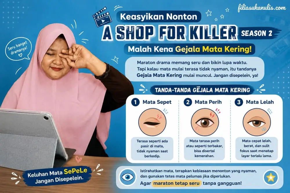 gejala mata kering di tengah nonton drama