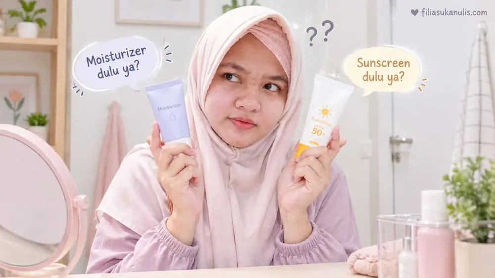 pakai moisturizer dulu atau sunscreen dulu
